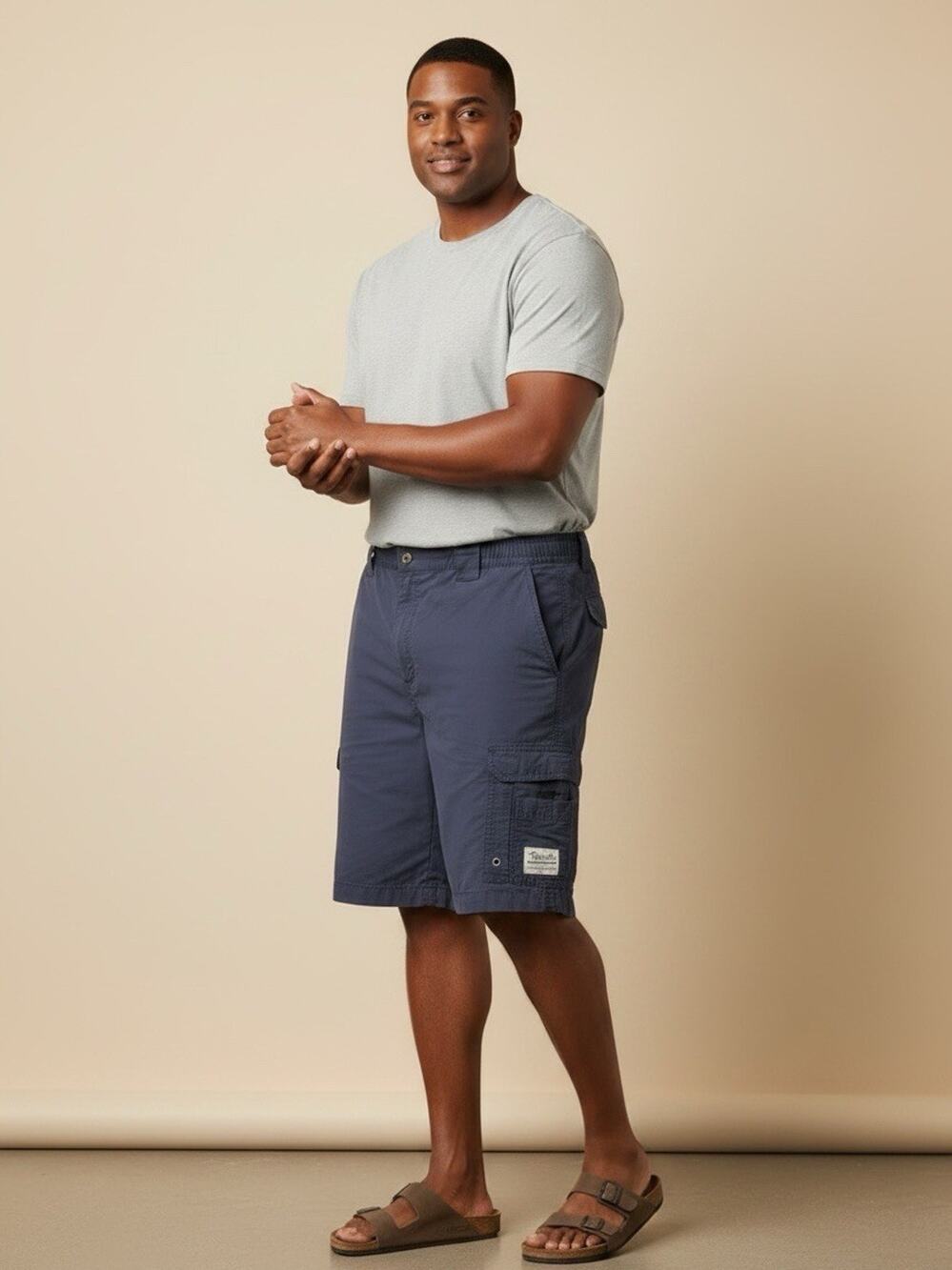 Men’s Bimini Bay Blue Sz 42 Bay Cargo Shorts. Rayon, Light Weight Cooling.